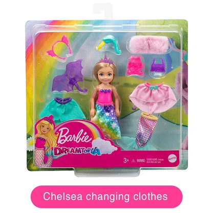 Original Barbie Mini Chelsea 10cm Dolls for Girls Genuine Top Brand Mattel Toys for Kids Children Baby Christmas Birthday Gifts