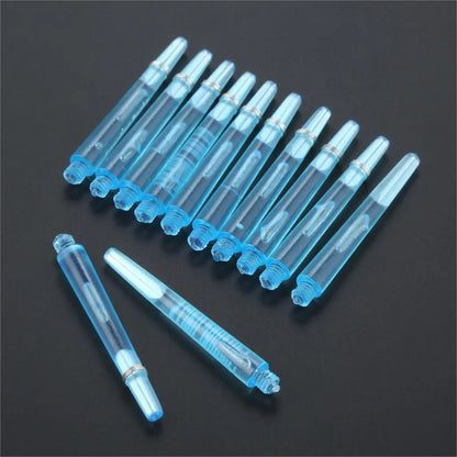 12pcs 45mm/35mm Plastic Darts Shafts 4.5mm Screw Thread Transparent Dart Stems With Stainless Steel O Ring for Steel & Soft Dart