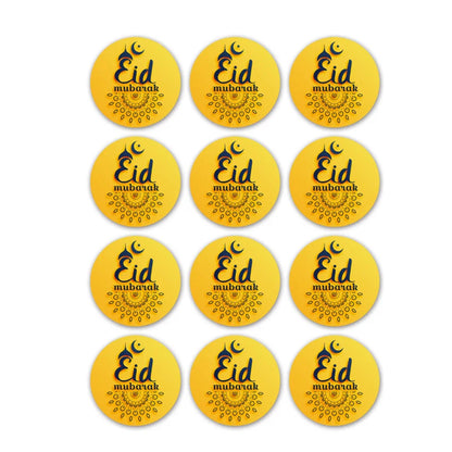 60Pcs Ramadan Kareem Eid Al-Fitr Decorative Stickers Blessed Eid Mubarak Muslim Religion Festival Decor Food Gift Bag Sealing