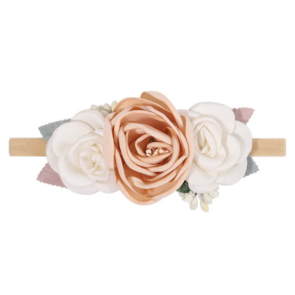 1Pcs Baby Girl Headband Cute Flower Elastic Hair Band Newborn Head Toddler Headband Headwear Kids Accessories Christmas Gifts