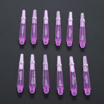 12pcs 45mm/35mm Plastic Darts Shafts 4.5mm Screw Thread Transparent Dart Stems With Stainless Steel O Ring for Steel & Soft Dart