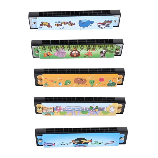 Metal Painted Harmonica 16 Holes Educational 16 Holes Harmonica Cute Montessori Mouth Organ Children Gift