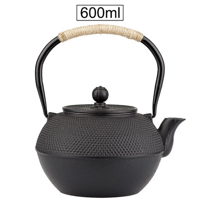 UPORS Japanese Iron Tea Pot With Stainless Steel Infuser Cast Iron Teapot Tea Kettle for Boiling Water Oolong Tea 600/800/1200ml