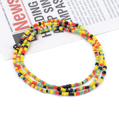 2022 Bohemia Double Layer Beads Belt Body Chain Women Summer Sexy Bikini Beach Waist Chain Charms Vintage Dress Waistband Belts
