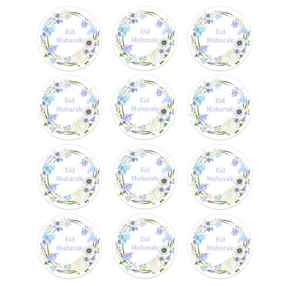 24/48pcs EID Mubarak Decor Stickers Ramadan Mubarak Decoration Islam Muslim Festival Favor Gifts Labels HAJJ Ramadan Kareem