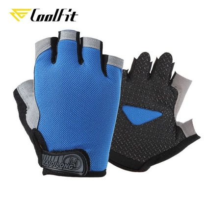 CoolFit Breathable Fitness Gloves Silicone Palm Hollow Back Gym Gloves Weightlifting Workout Dumbbell Crossfit Bodybuilding