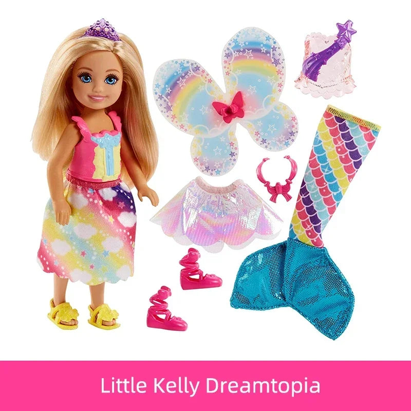 Original Barbie Mini Chelsea 10cm Dolls for Girls Genuine Top Brand Mattel Toys for Kids Children Baby Christmas Birthday Gifts