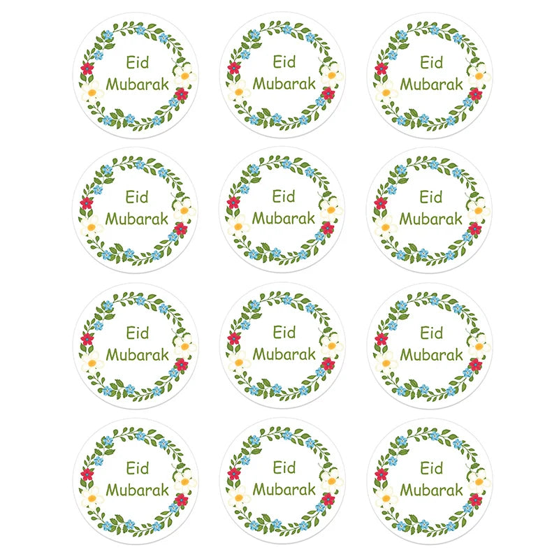 24/48pcs EID Mubarak Decor Stickers Ramadan Mubarak Decoration Islam Muslim Festival Favor Gifts Labels HAJJ Ramadan Kareem