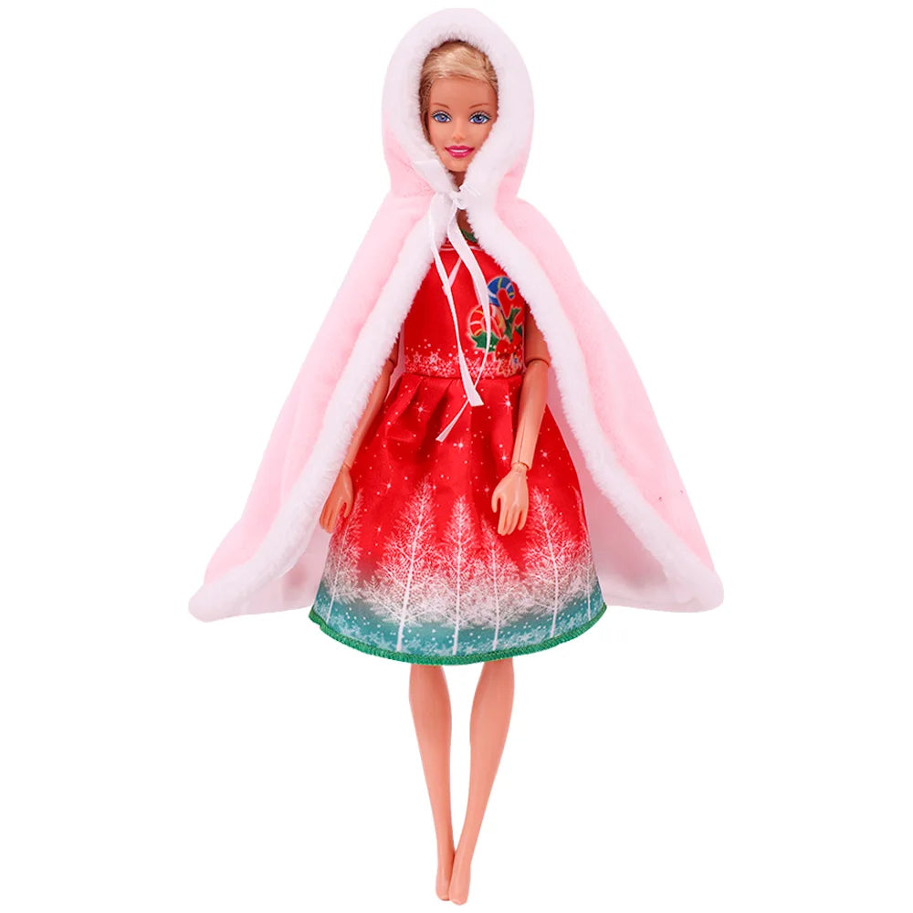 12 Styles Solid Color Pop Doll Cloak Doll Clothes for 11.8 Inch Barbiees&BJD&30CM Elf Doll Clothing Accessories Girl's Toys Gift