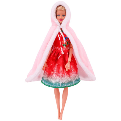 12 Styles Solid Color Pop Doll Cloak Doll Clothes for 11.8 Inch Barbiees&BJD&30CM Elf Doll Clothing Accessories Girl's Toys Gift