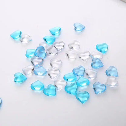 100PCS 10*4mm Heart Shape Acrylic Transparent Pawn Stone Chessman Game Pieces for Token Board Games Accessories