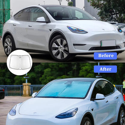 Car Windshield Sun Shade Covers Visors Front Window Sunscreen Protector Parasol Coche for Tesla Model 3 Y Sunshade Accessories