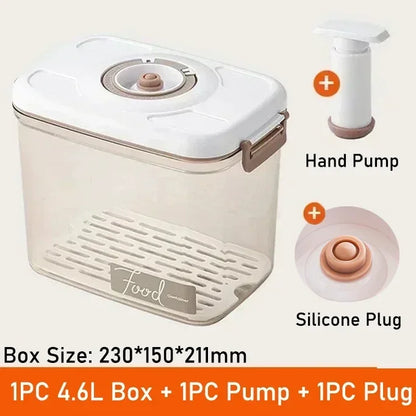 Vacuum Food Storage Box Fresh-Keeping Canister Sealed Storage Container Large Capacity Food Dispenser  Kitchen Storage Box