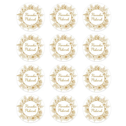 24/48pcs EID Mubarak Decor Stickers Ramadan Mubarak Decoration Islam Muslim Festival Favor Gifts Labels HAJJ Ramadan Kareem