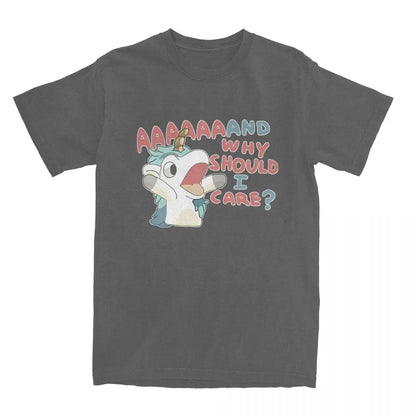 Men Women's T Shirt Why Should I Care Unicorse T-Shirts Harajuku Hot Anime Blueyed Beach Tees Y2K Basic Pattern 100 Cotton Tees