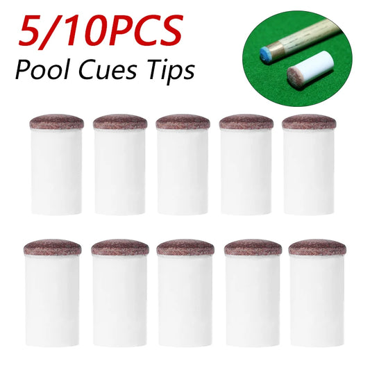 5/10pcs 11mm/ 13mm Slip-On Pool Cue Tips Plastic Snooker Cue Ferrule Billiard Accessories for Billiards Fans Entertainment
