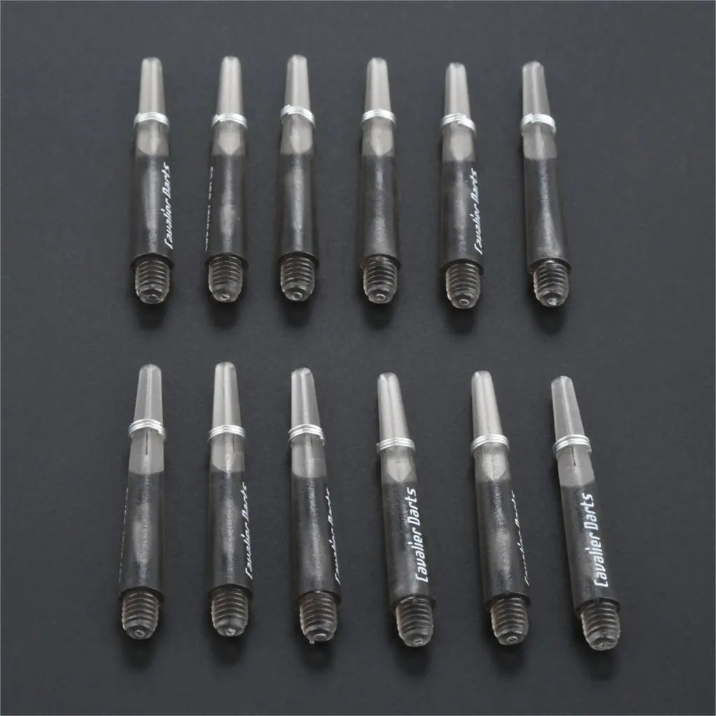 12pcs 45mm/35mm Plastic Darts Shafts 4.5mm Screw Thread Transparent Dart Stems With Stainless Steel O Ring for Steel & Soft Dart