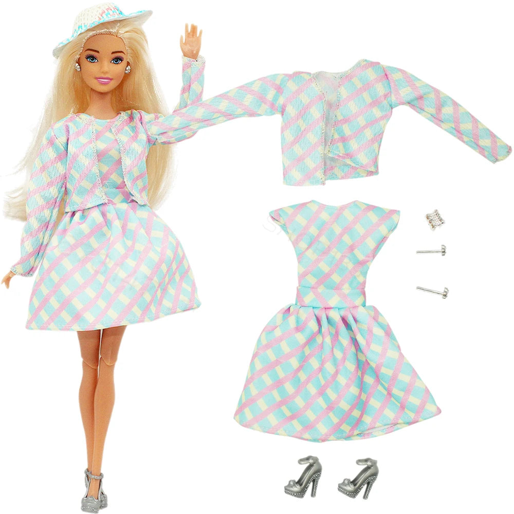 Doll Evening Dress Clothes Princess Dress Banquet Party Dress Tulle Dress for Barbiees&BJD Doll Clothes Accessories,Toy for Girl