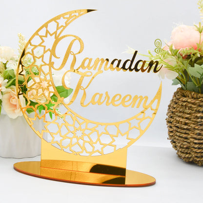 Eid Mubarak Ornaments Ramadan Decortion for Home 2024 Islam Muslim Party Supplies Ramadan Kareem Aid Eid Al-Fitr Decor Kid Gifts