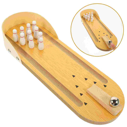 Anti-Alzheimer's Live Desktop Mini Bowling Elderly Game Toy Interactive Wooden Alzheimers Toys for Adults Abs Activities