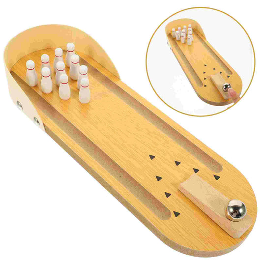 Anti-Alzheimer's Live Desktop Mini Bowling Elderly Game Toy Interactive Wooden Alzheimers Toys for Adults Abs Activities