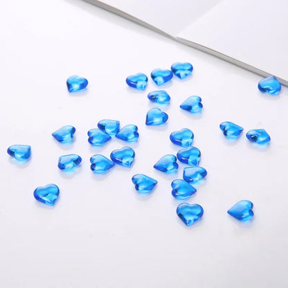 100PCS 10*4mm Heart Shape Acrylic Transparent Pawn Stone Chessman Game Pieces for Token Board Games Accessories