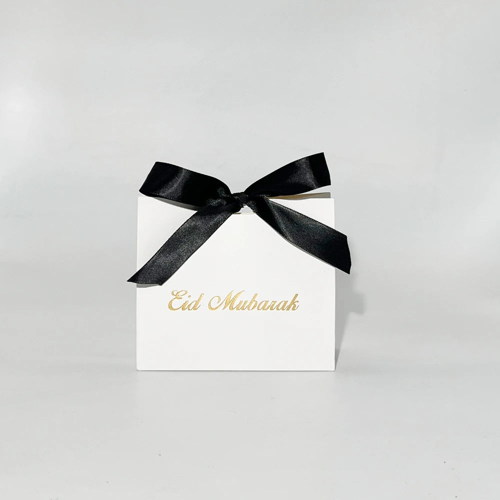 Eid Mubarak Gift Box Bag  Candy Cookie Box Eid Mubarak Decoration Set 2023 Muslim Lslamic Party Favor Supplies