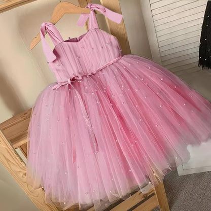 Kids Dress for Girls Christmas New Year Princess Eleagnt Party Tutu Prom Dresses Children Wedding Evening Bowknot Gown 1-5 Years