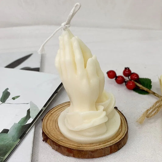 Cross Your Hands to Pray for Aromatherapy Candles New Year's Hands Folded Good Luck Blessing Decorative Ornaments Scented Candle