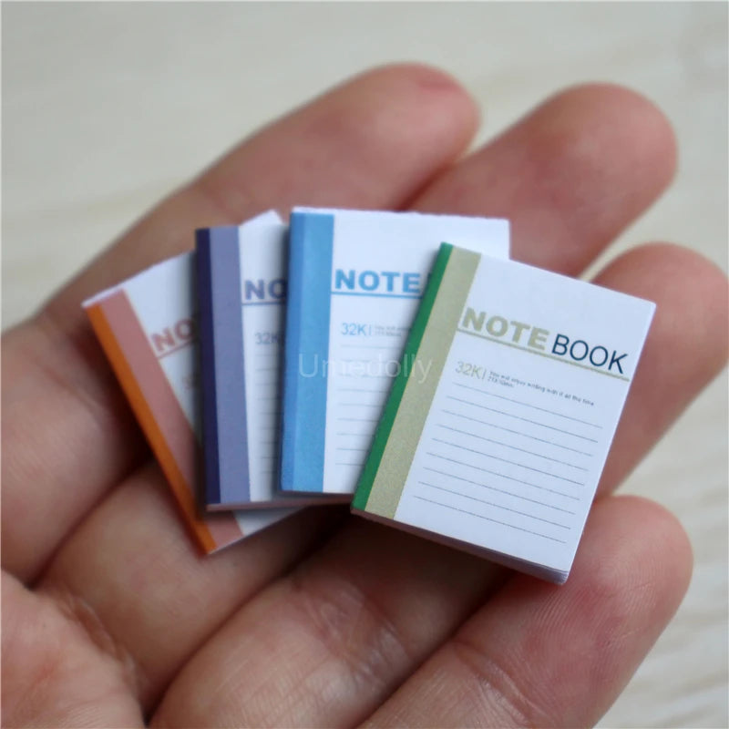 1/12 Scale Minaiture Dollhouse Stationery Mini Notebook Push Pin Model for OB11 BJD Doll Accessories Toy