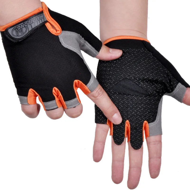 Gym Dumbbell Gloves Men Women Weightlifting Fitness Sport Training Exercise Gloves Non Slip Breathable Half Finger Cycling Glove