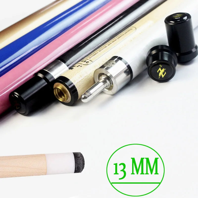 2018 New Design EX Pool Cues 13mm Tips Black/White/Pink/Blue Colors Stick Center Joint Billiard Cue Sticks