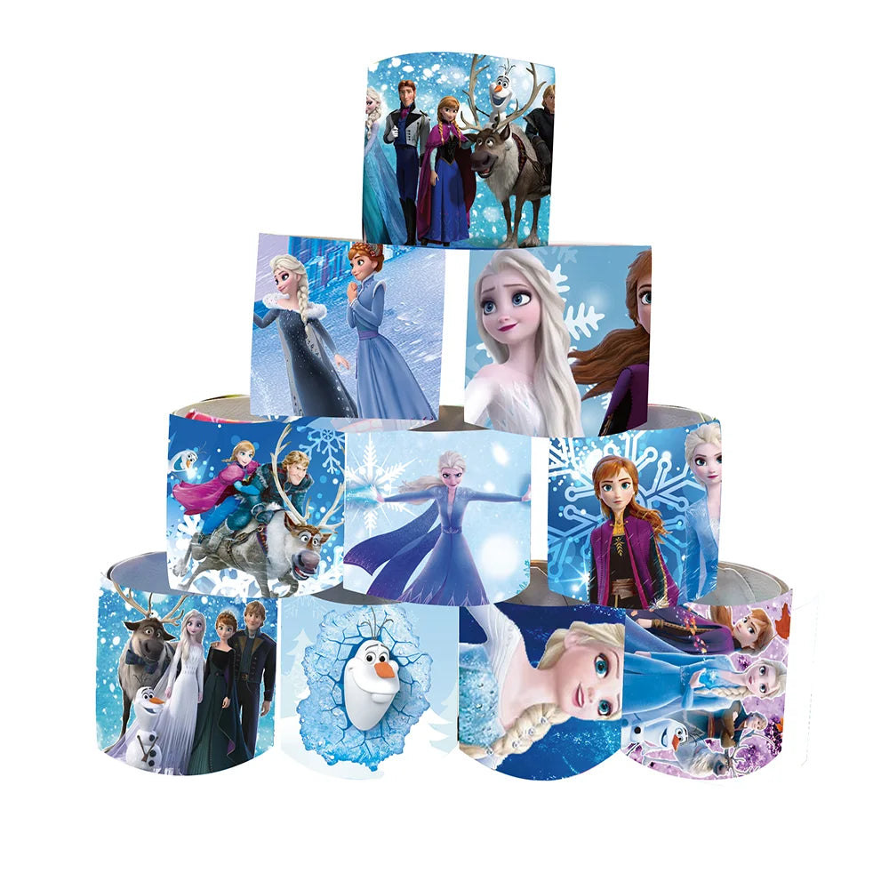 10/30 Pcs Frozen Snap Bracelets Pinata Toy Loot/Party Bag Fillers Anna Elsa Slap Bracelets for Kids Girls Birthday Party Favors