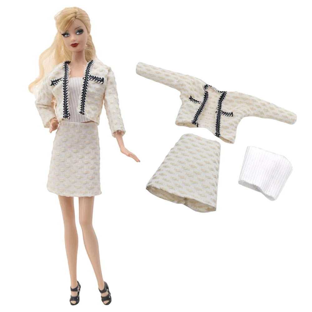 NK 1 Set 30CM Princess Clothes Outfit Dress Fashion Coat  Pants Clothes for Barbie Doll Accessories Girl Toy  JJ