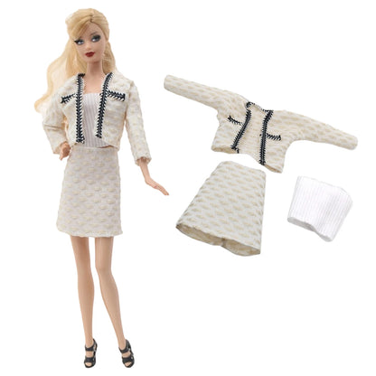 NK 1 Set 30CM Princess Clothes Outfit Dress Fashion Coat  Pants Clothes for Barbie Doll Accessories Girl Toy  JJ