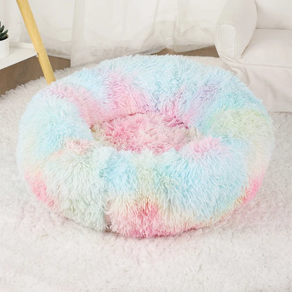 Cats Bed House Donut Round Sofa Supplies Winter Pet Accessories Warm Products Cushions Basket Kitten Mat for Cat Dog Beds