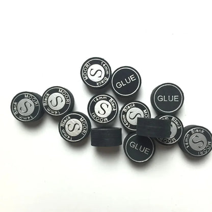 10pcs/Lot MOORI 14MM Black Professional Billiard Leather Cue Tip S/M/Q 8 Layers Pigskin Billiard Table Supplies
