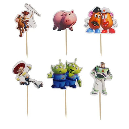 Frozen Anna Elsa Princess Theme Cupcake Picks Animal Cake Toppers Cartoon Cupcake Inserts Card Party Gift for Kid Birthday Decor