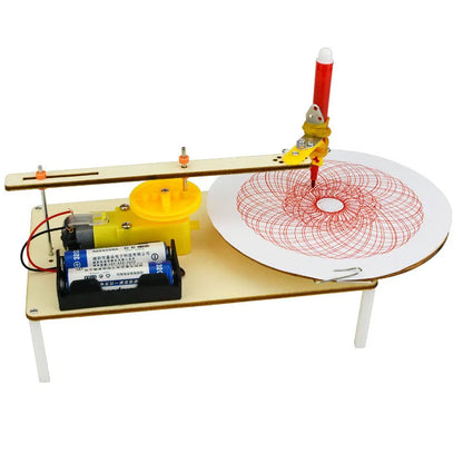 1pcs DIY Puzzle Solar Painting Toy Kids Handmade Graffiti Toy Simple Science Gizmo Physics Experiment Resources Electric Plotter