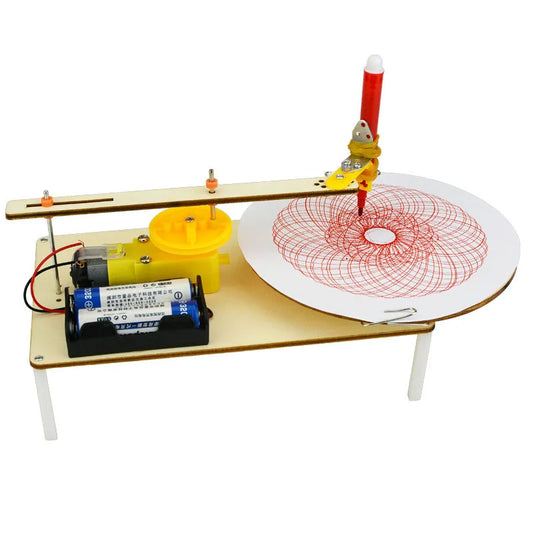 1pcs DIY Puzzle Solar Painting Toy Kids Handmade Graffiti Toy Simple Science Gizmo Physics Experiment Resources Electric Plotter