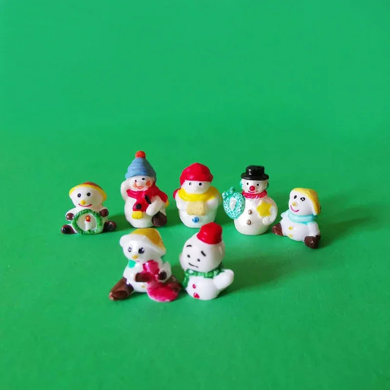 10Pcs/Christmas Decor/Doll House/Miniatures/Cute/Fairy Garden Gnome/Moss Terrarium Decor/Crafts/Bonsai Figurine/Diy Supplies