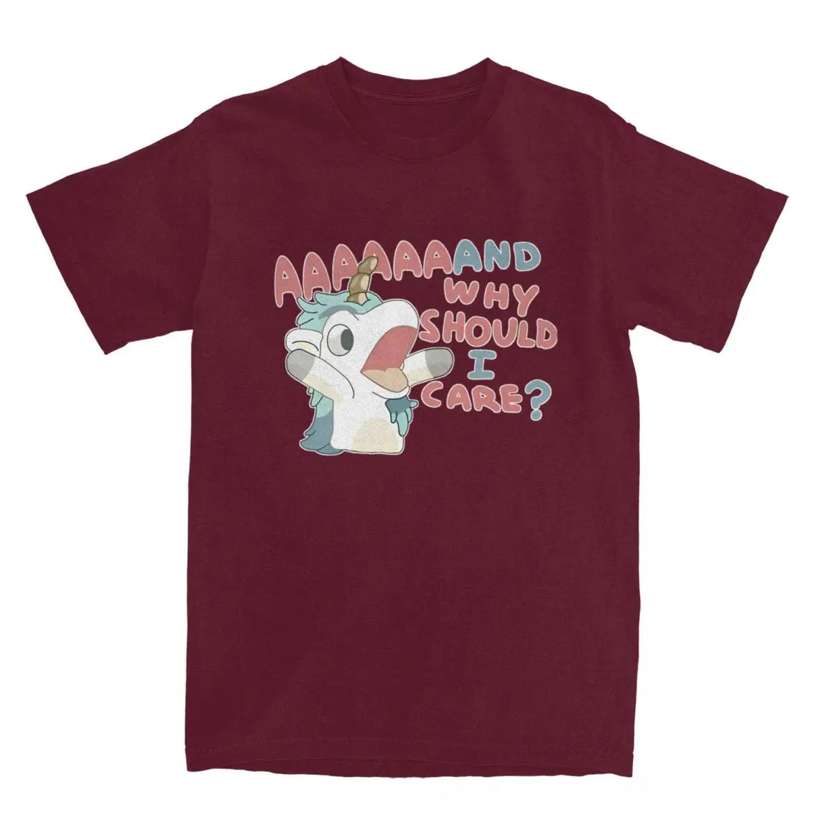 Men Women's T Shirt Why Should I Care Unicorse T-Shirts Harajuku Hot Anime Blueyed Beach Tees Y2K Basic Pattern 100 Cotton Tees