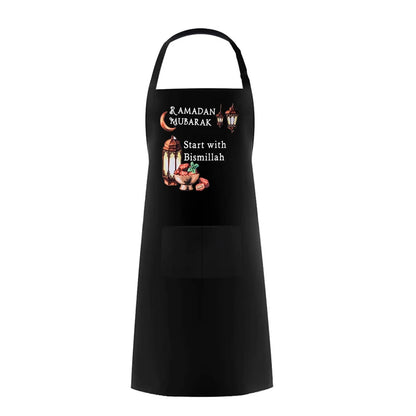 Ramadan Mubarak Bismillah Kitchen Apron Pot Holder Mitt Eid Al Fitr Muslim Islamic Kareem Suhoor Iftar Home Decoration Gift