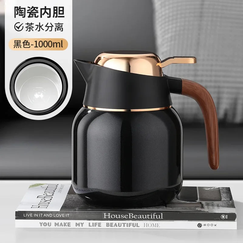 FANJANE 316 Stainless Steel Thermos Kettle for Tea Maker Big Tea Filter Larger Capacity 1600ml Vacuum Thermos Bottle Tumbler