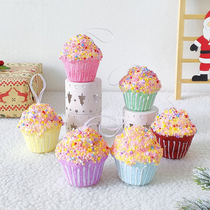 Christmas Hanging Candy Balls Ornament Donut Cupcake Ice Cream Cone Christmas Tree Pendant Home Navidad Christmas Decoratio 2024