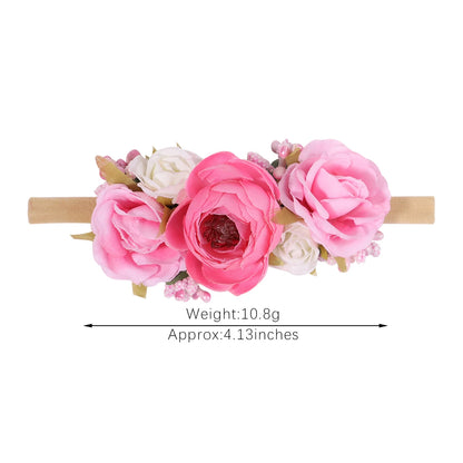 1Pcs Baby Girl Headband Cute Flower Elastic Hair Band Newborn Head Toddler Headband Headwear Kids Accessories Christmas Gifts