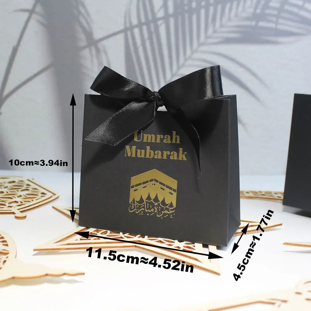 Umrah Mubarak Candy Boxes-Elegant Muslim Islamic Ramadan Kareem Iftar & Happy Eid Al-Fitr Party Decor - Ideal Hajj Gift Presents