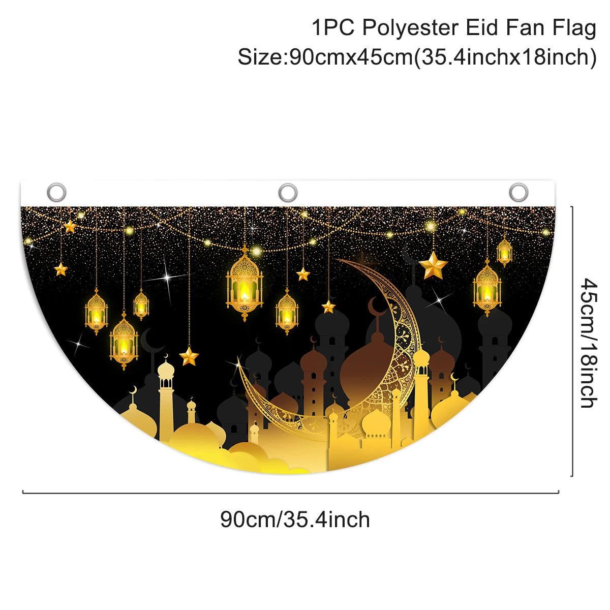 Eid Mubarak Decoration 2024 Hanging Flag Ramadan for Home Door Islamic Muslim Party Decor Ramadan Kareem Banner Eid Al-Fitr Gift