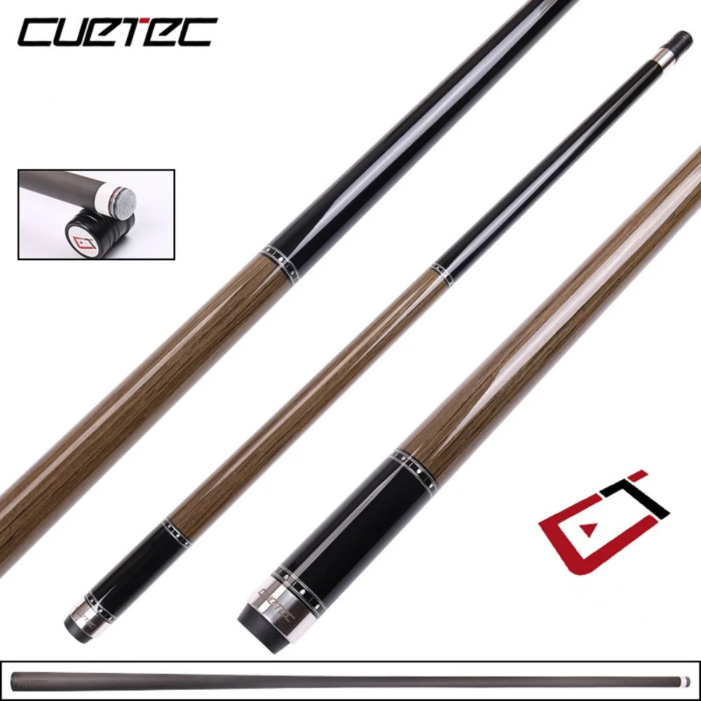 CUETEC 58" Cynergy Truewood II Walnut / Ebony Carbon FIber Energy Billiard Pool Cue Stick 12.5mm