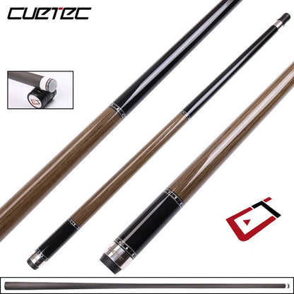 CUETEC 58" Cynergy Truewood II Walnut / Ebony Carbon FIber Energy Billiard Pool Cue Stick 12.5mm